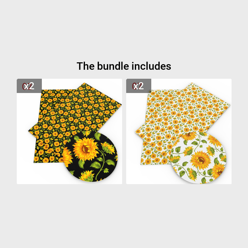 Sunflower Pattern Cotton Fabric Precut Fabric Bunddle - Temu